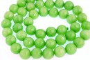 Margele jad verde lime, rotund fatetat, 6mm