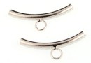 Accesoriu tub cu o bucla, argint 925 placat cu rodiu, 20x2mm - x1
