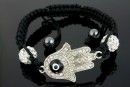 Bratara shamballa cu link mana lui Fatima, crystal - x1