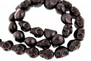 Margele craniu, magnezit negru, 13x12mm - x4