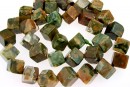 Margele riolit, cub neregulat, 12x8mm