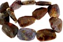 Margele pietersite natural, dreptunghi fatetat rasucit, 30x24mm