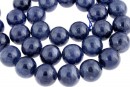 Margele safir albastru natural, rotund, 12mm