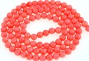 Margele coral, roz, rotund, 4mm
