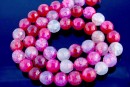 Margele din agate multicolore, rotund fatetat, 8mm