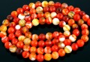 Margele din agate dantelate, rotund fatetat, 4mm
