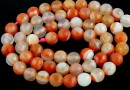Margele agate dantelate, rotund fatetat, 6mm