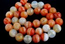 Margele agate dantelate, rotund fatetat, 10mm