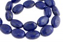 Margele turcoaz cu insertie de pirita, oval plat, 17x12.5mm