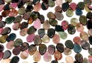 Margele turmalina naturala, multicolor, brioleta, 8.5x6mm