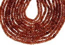 Margele granat hessonite natural, rondele fatetate, 3mm