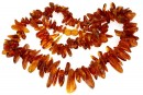 Colier cu margele chihlimbar natural, chips, 10-23mm