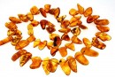 Colier cu margele chihlimbar natural, chips, 10-21mm