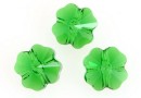 Swarovski, margele trifoi, dark moss green, 8mm - x2