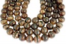 Margele agate tibetane, rotund, 12mm