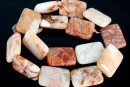 Margele agate naturale Morocco, dreptunghi plat, 25x18mm