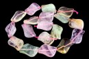 Mix cuart roz, ametist, citrin si prehnit, marchiza, 24x16mm