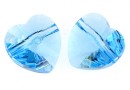 Swarovski, margele inima, aquamarine, 10mm - x2