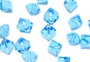 Swarovski, margele cub, aquamarine, 4mm - x2