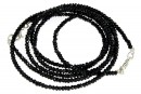Margele turmalina neagra, natural, rondela fatetata, 2.8mm