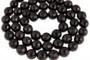 Margele turmalina neagra naturala, rotund fatetat, 10mm - x20