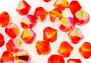 Swarovski, margele bicone, fireopal AB, 6mm - x10