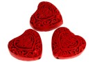 Margele cinnabar compozit, inima, , 25x23mm - x4