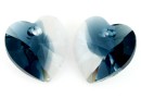 Swarovski, pandantiv inima, crystal montana blend, 14mm - x2