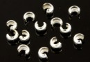 Acoperitor crimp, argint 925 placat cu rodiu, 4.5mm - x2