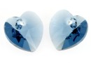 Swarovski, pandantiv inima, denim blue, 10mm - x2