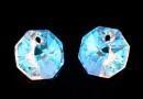 Swarovski, pandantiv octogon, blue aurore boreale, 8mm - x2