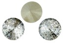 Swarovski, rivoli, silver patina, 8mm - x2
