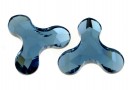 Swarovski, cabochon Molecule, denim blue, 12.5x13.6mm - x1