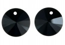 Swarovski, pandantiv rivoli, jet, 12mm - x2