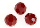 Swarovski, margele, rotund fatetat, dark red coral, 8mm - x2