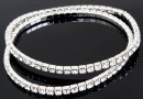 1088 Swarovski crystal bracelet, rhodium plated, 18cm - x1