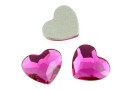 Swarovski, cabochon inima, fuchsia, 14mm - x1
