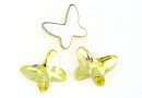 Swarovski, cabochon fluture, jonquil, 12mm - x1