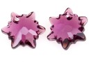 Swarovski, pandantiv edelweiss, amethyst, 18mm - x1