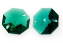 Swarovski, link octogon, emerald, 14mm - x1