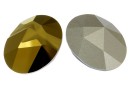 Swarovski, fancy cabochon kaputt oval, dorado, 23x18mm - x1