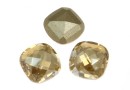 Swarovski, rivoli cabochon, golden shadow, 8x8mm - x1