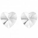 Swarovski, pandantiv inima, crystal, 14mm - x2