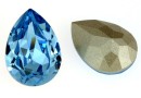 Swarovski, fancy picatura, aquamarine, 8x6mm - x2