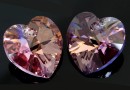 Swarovski, pandantiv inima, light rose blue shade, 14mm - x2