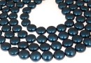 Perle Swarovski disc, petrol pearl, 10mm - x10