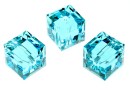 Swarovski, margele cub, light turquoise, 8mm - x1