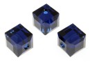 Swarovski, margele cub, dark indigo, 8mm - x1
