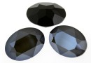 Swarovski, rivoli cabochon oval, dark grey, 18x13mm - x1