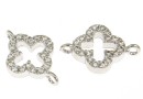 Link trifoi, argint 925 placat cu rodiu, 14mm - x1